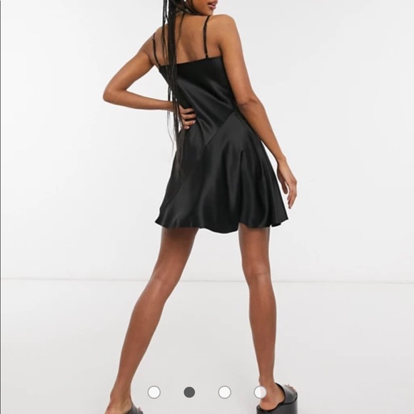 ***SOLD*** Black ASOS perfect satin dress - Picture 3 of 3